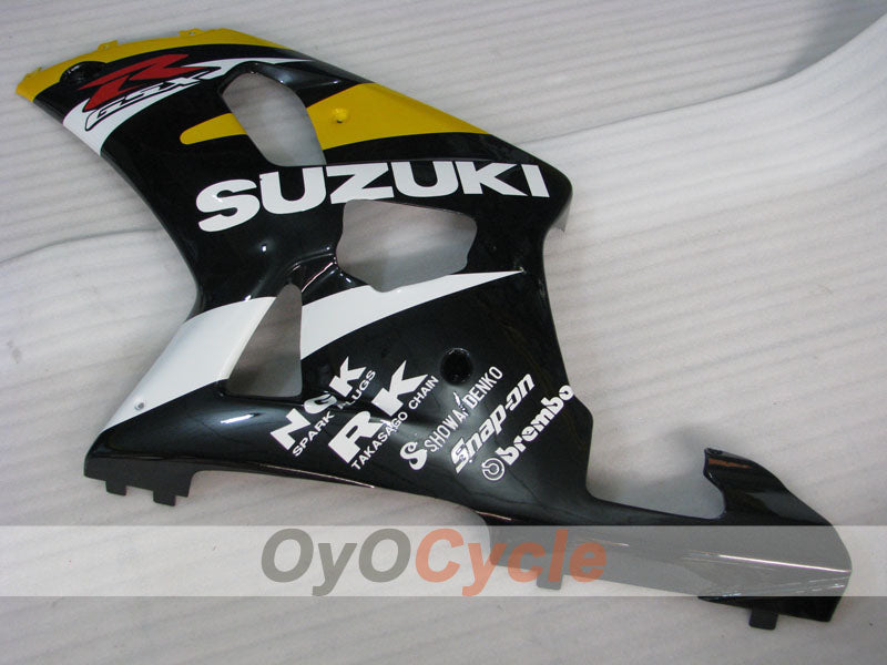 Injection Fairing kit for 00-03 GSX R750 - Yellow, Black - Factory Style #OYO87901131