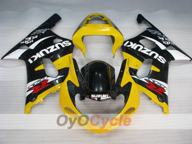 Injection Fairing kit for 00-03 GSX R750 - Yellow, Black - Factory Style #OYO87901131