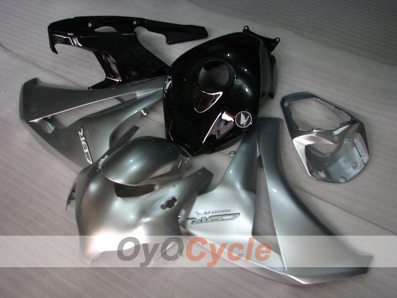 Injection Fairing kit for 08-11 CBR1000RR - Black, Silver - Fireblade #OYO87900681 Main image