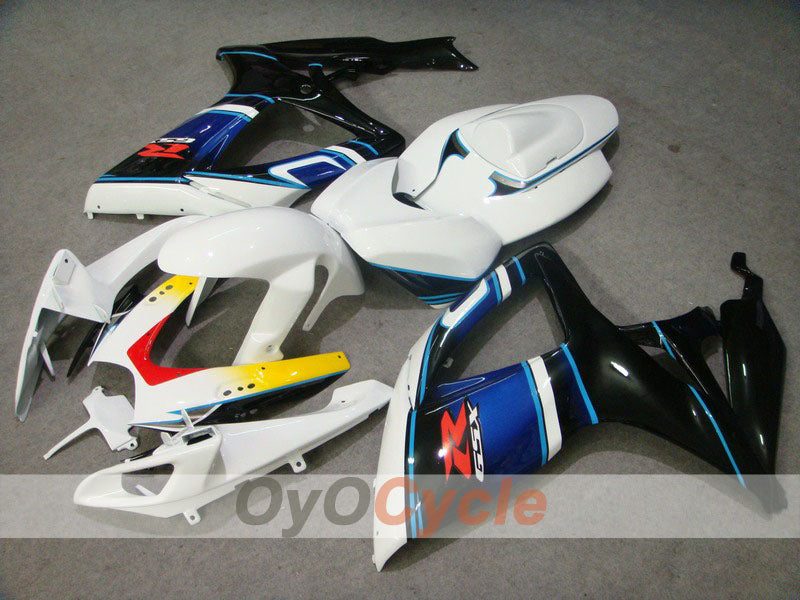 Injection Fairing kit for 06-07 GSX R600 - White, Black - Factory Style #OYO87901577 Main image