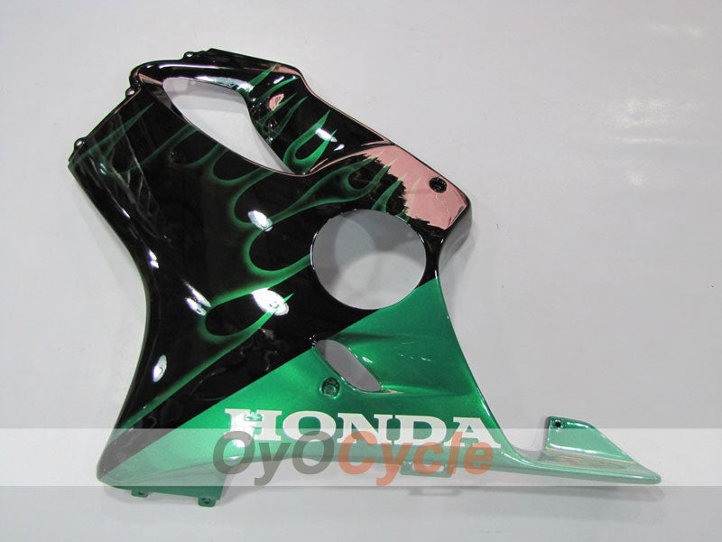 Injection Fairing kit for 01-03 CBR600F4i - Green, Black - Flame #OYO87900155