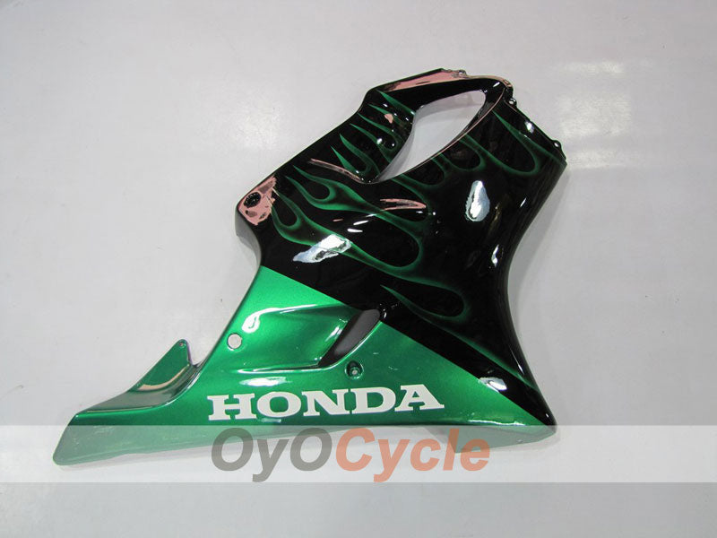 Injection Fairing kit for 01-03 CBR600F4i - Green, Black - Flame #OYO87900155