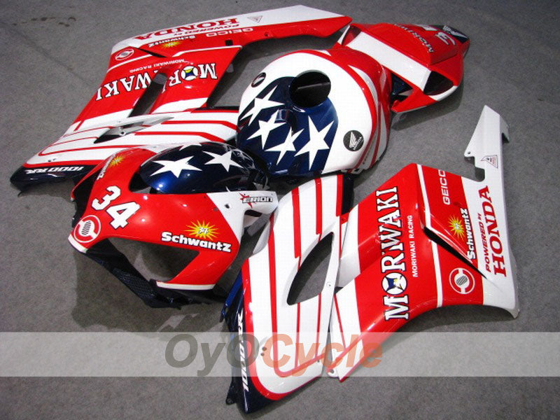 Injection Fairing kit for 04-05 CBR1000RR - Red, White - Moriwaki #OYO87900509