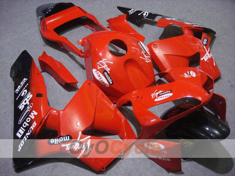 Injection Fairing kit for 03-04 CBR600RR - Red, Black - DUNLOP #OYO87900224