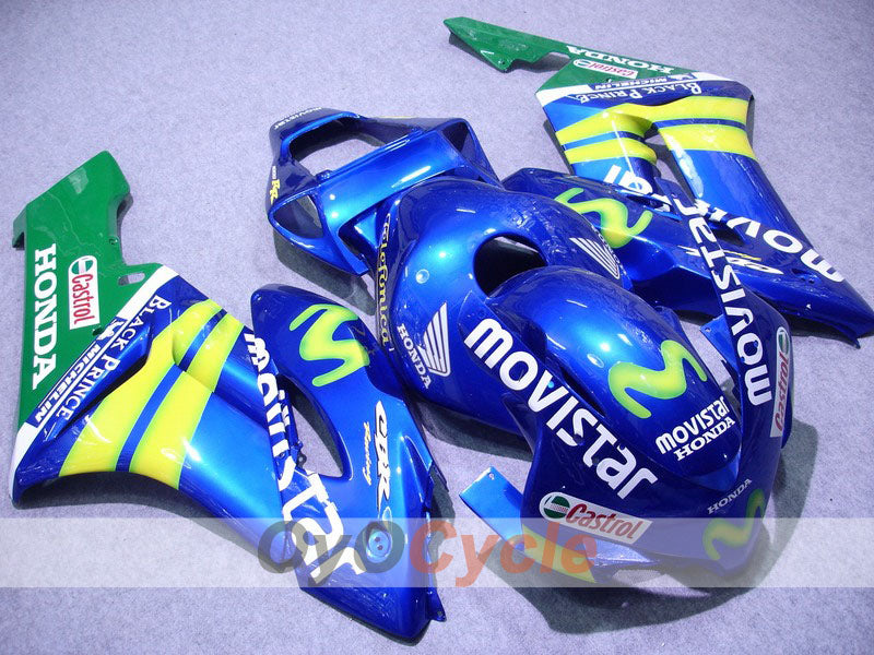 Injection Fairing kit for 04-05 CBR1000RR - Yellow, Blue - Movistar #OYO87900511