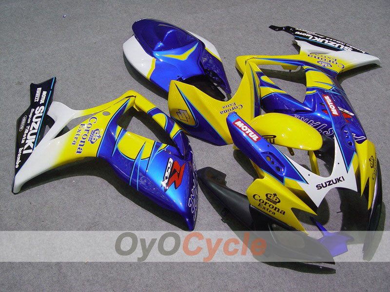 Injection Fairing kit for 06-07 GSX R600 - Yellow, Blue - Corona, MOTUL #OYO87901439