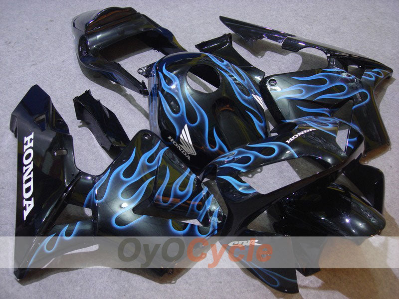 Injection Fairing kit for 03-04 CBR600RR - Blue, Black - Flame #OYO87902517