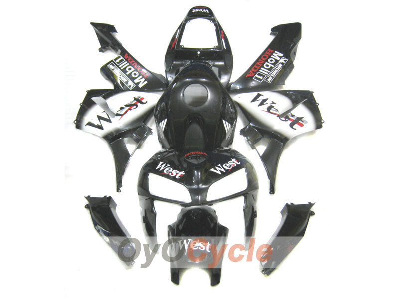 Injection Fairing kit for 05-06 CBR600RR - White, Black - West #OYO87900352