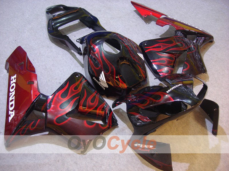 Injection Fairing kit for 03-04 CBR600RR - Red, Black - Flame #OYO87902519