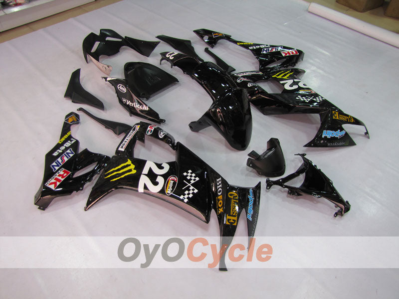 Injection Fairing kit for 08-10 NINJA ZX-10R - Black - Monster #OYO87901652