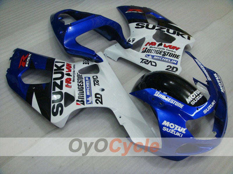 Injection Fairing kit for 01-03 GSX R600 - Blue, White - Factory Style #OYO87901107 Main image