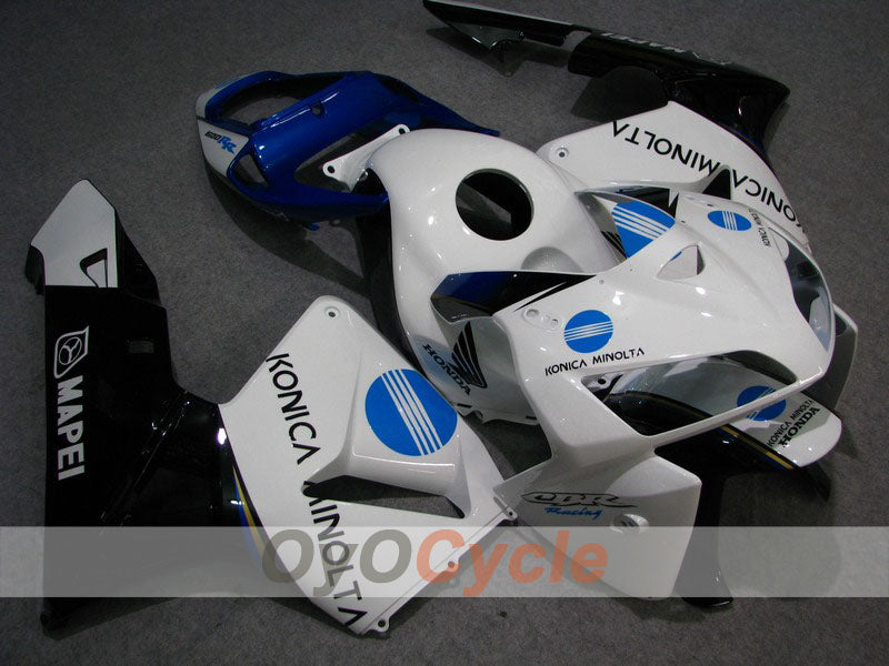 Injection Fairing kit for 05-06 CBR600RR - White, Black - Konica Minolta #OYO87900261