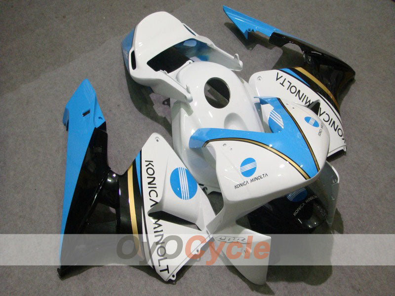 Injection Fairing kit for 03-04 CBR600RR - White, Black - Konica Minolta #OYO87902528 Main image
