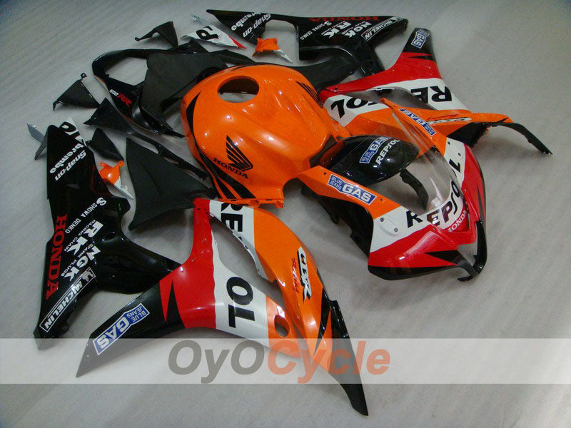 Injection Fairing kit for 07-08 CBR600RR - Orange, Black - Repsol #OYO87900431 Main image