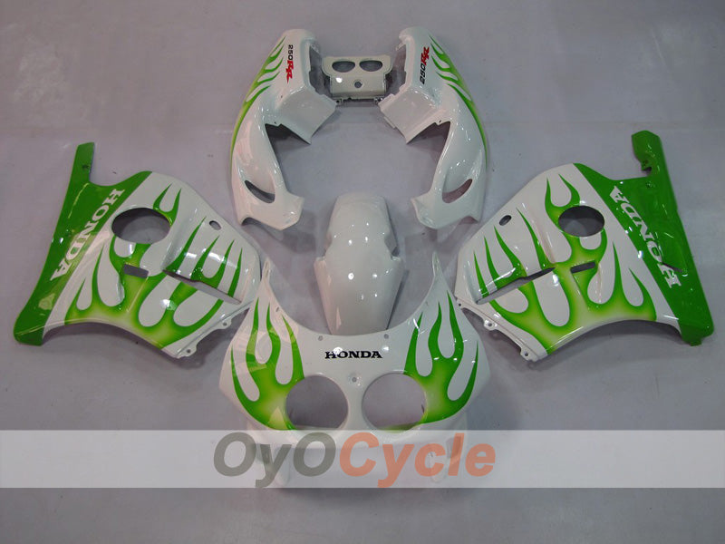 Injection Fairing kit for 90-94 CBR250RR - Green, White - Flame #OYO87902947 Secondary image