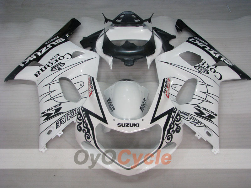 Injection Fairing kit for 00-03 GSX R750 - White, Black - Corona #OYO87901023 Secondary image