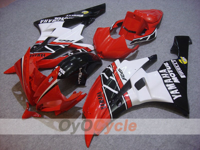 Injection Fairing kit for 06-07 YZF-R6 - Red, Black - MOTUL #OYO87900939