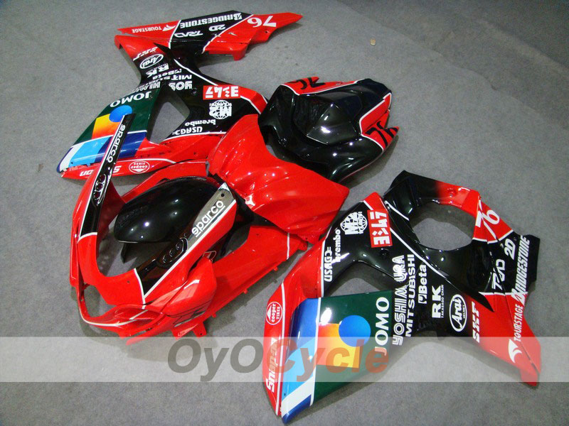 Injection Fairing kit for 09-16 GSX R1000 - Red, Black - JOMO #OYO87902867 Main image