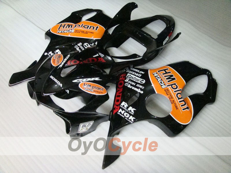 Injection Fairing kit for 01-03 CBR600F4i - Orange, Black - Castrol #OYO87900157 Main image