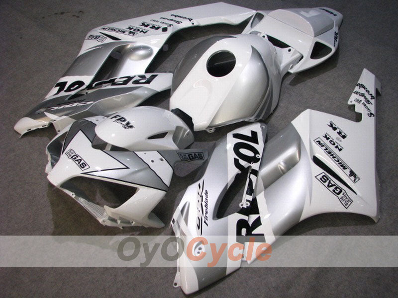 Injection Fairing kit for 04-05 CBR1000RR - White, Silver - Repsol #OYO87900537 Main image
