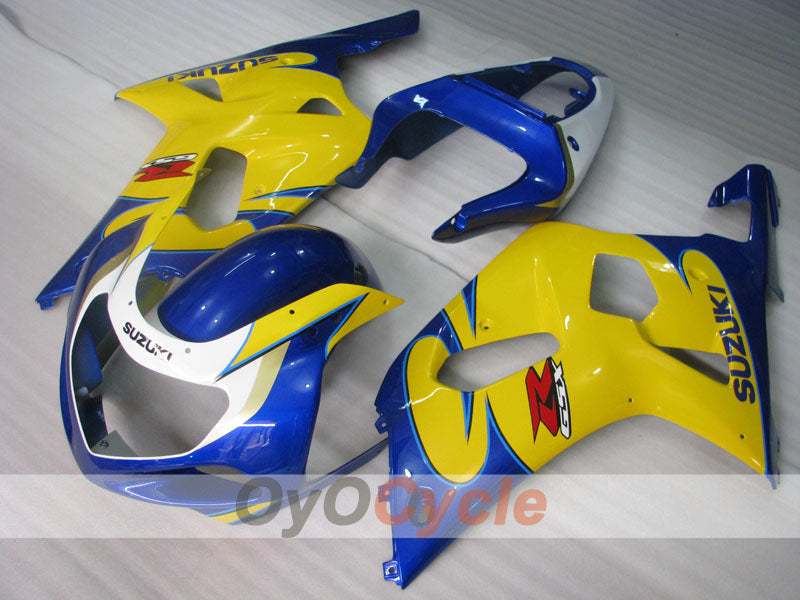 Injection Fairing kit for 01-03 GSX R600 - Yellow, Blue - Factory Style #OYO87905092