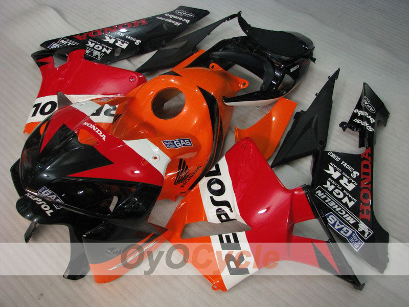 Injection Fairing kit for 05-06 CBR600RR - Orange, Black - MICHELIN, RK, Repsol #OYO87900333 Main image