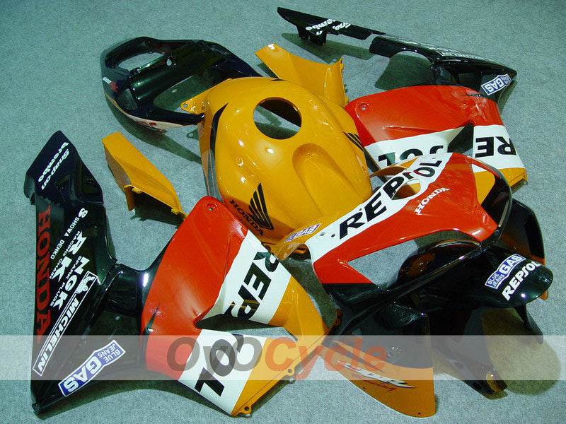 Injection Fairing kit for 05-06 CBR600RR - Yellow, Black - MICHELIN, RK, Repsol #OYO87900334 Main image