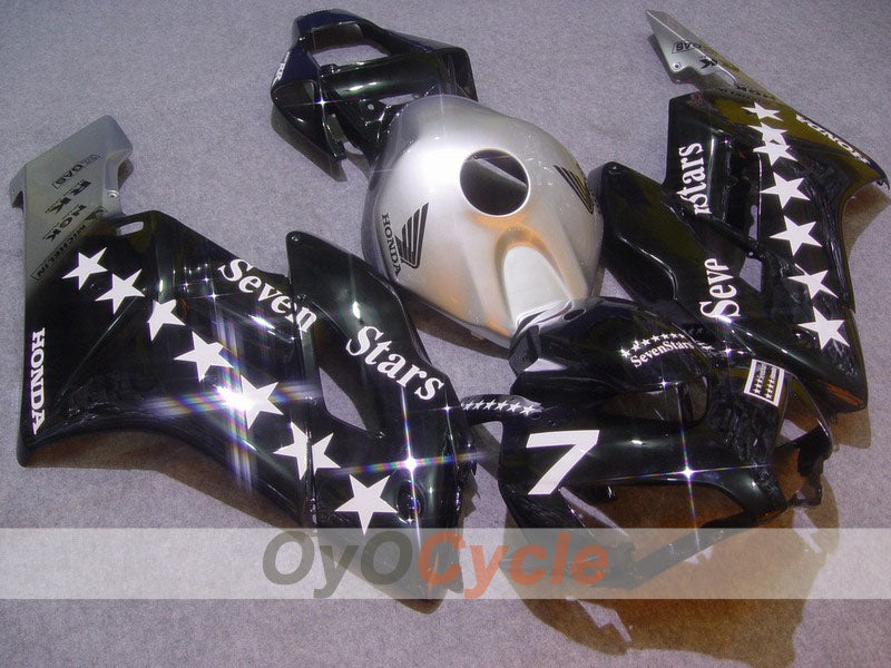 Injection Fairing kit for 04-05 CBR1000RR - Black, Silver - SevenStars #OYO87900547