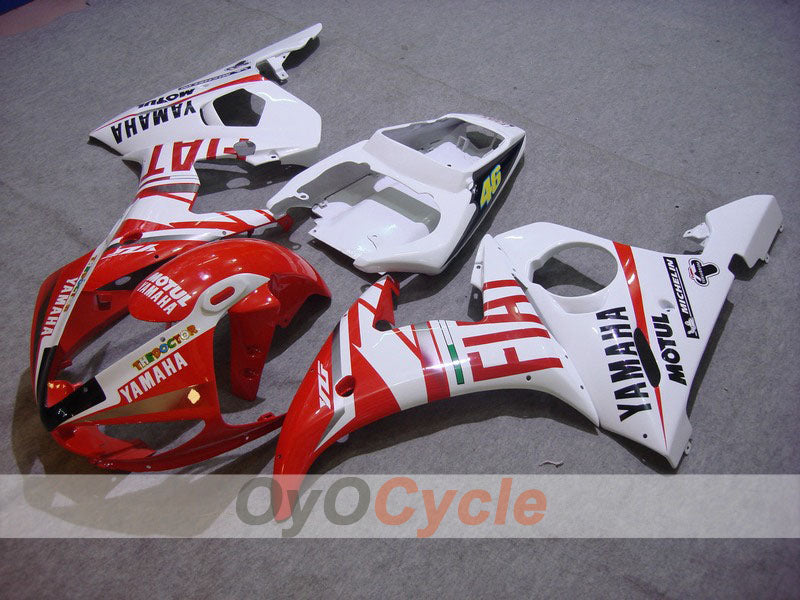 Injection Fairing kit for 05 YZF-R6 - Red, White - FIAT, MOTUL #OYO87902646