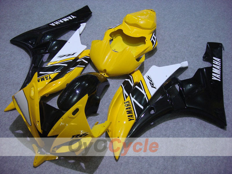 Injection Fairing kit for 06-07 YZF-R6 - Yellow, Black - MOTUL #OYO87900940