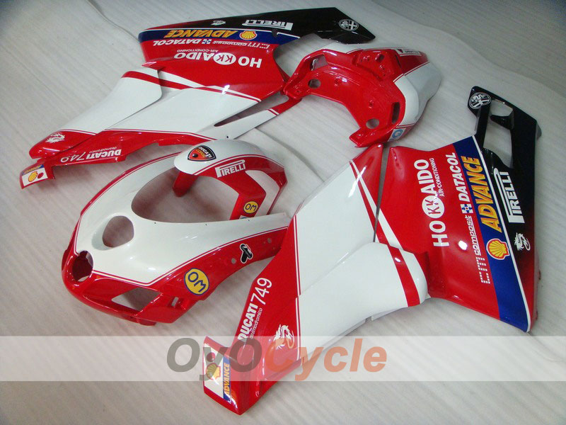 Injection Fairing kit for 05-06 Ducati 749 - Red, White - Xerox #OYO87902169 Main image