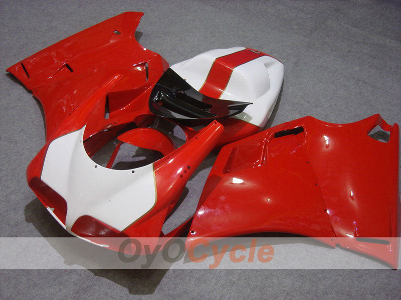 Injection Fairing kit for 02-04 Ducati 998 - Red, White - Factory Style #OYO87902276 Main image
