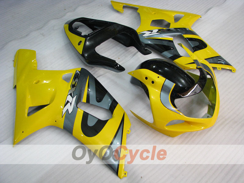 Injection Fairing kit for 01-03 GSX R600 - Yellow, Black - Factory Style #OYO87905093