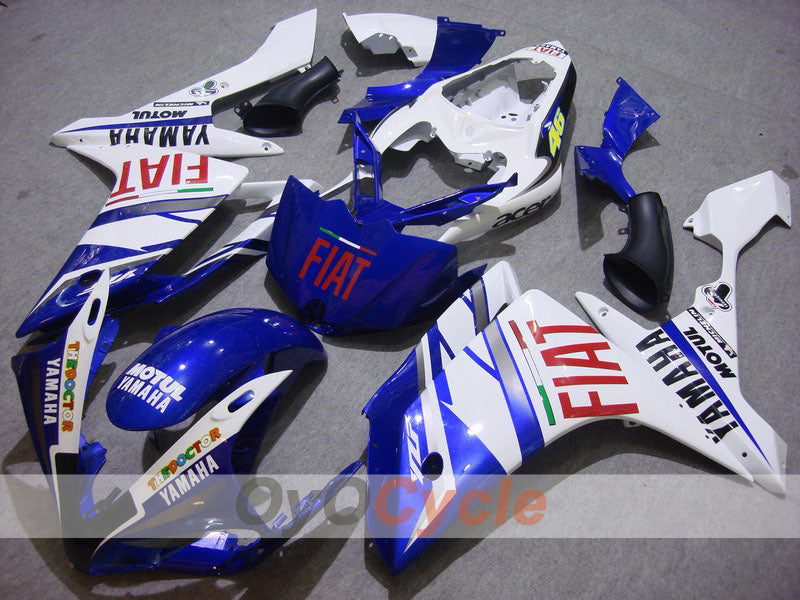 Injection Fairing kit for 07-08 YZF-R1 - Blue, White - FIAT, MOTUL #OYO87900853