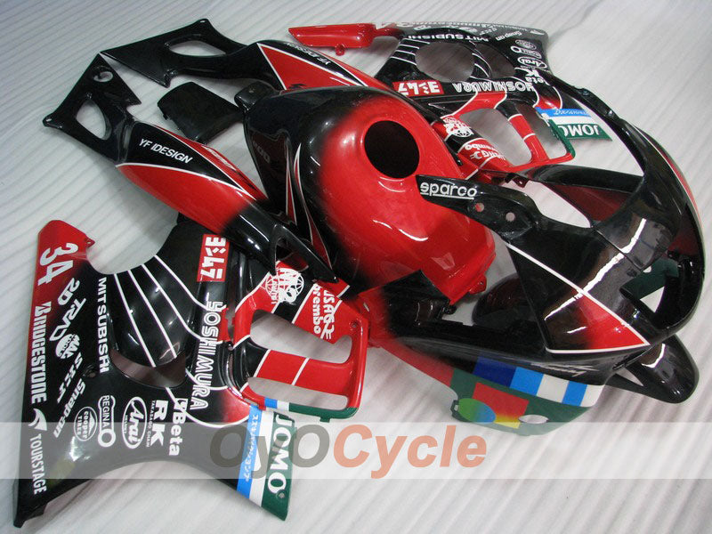 Injection Fairing kit for 97-98 CBR600F3 - Red, Black - JOMO #OYO87900069