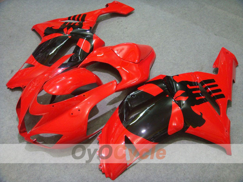 Injection Fairing kit for 07-08 NINJA ZX-6R - Red, Black - Factory Style #OYO87901916