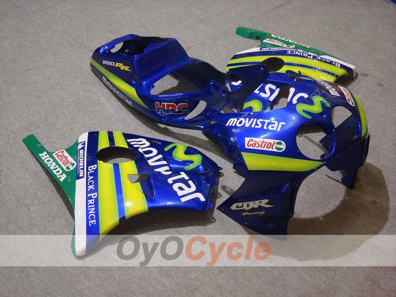 Injection Fairing kit for 90-94 CBR250RR - Green, Blue - Movistar #OYO87902959 Main image