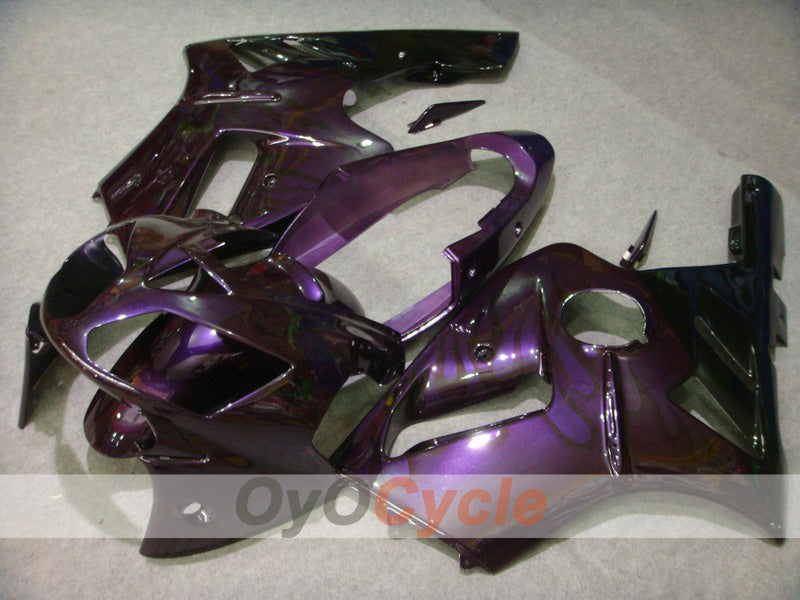 Injection Fairing kit for 02-05 NINJA ZX-12R - Purple, Black - Flame #OYO87903095