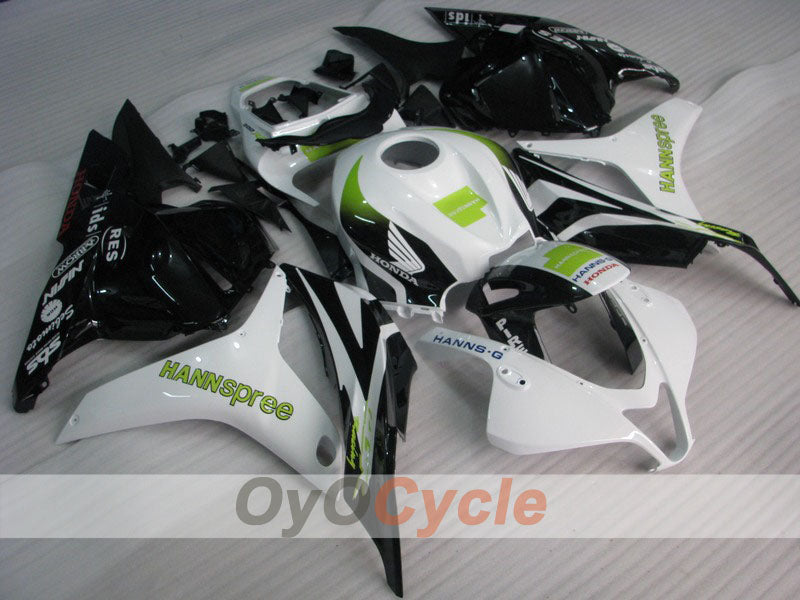 Injection Fairing kit for 09-12 CBR600RR - White, Black - HANN Spree #OYO87900447 Main image