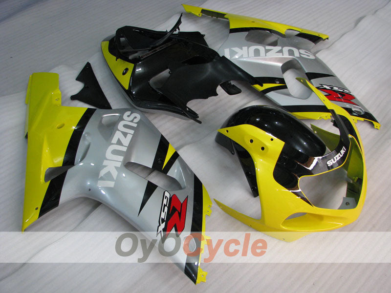 Injection Fairing kit for 01-03 GSX R600 - Yellow, Silver - Factory Style #OYO87901077 Secondary image