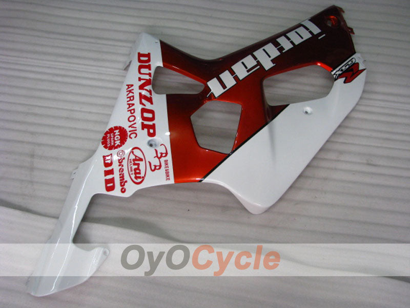 Injection Fairing kit for 00-03 GSX R750 - Red, White - MOTUL #OYO87905145