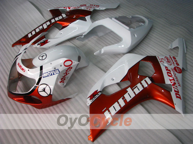 Injection Fairing kit for 01-03 GSX R600 - Red, White - MOTUL #OYO87905090 Main image