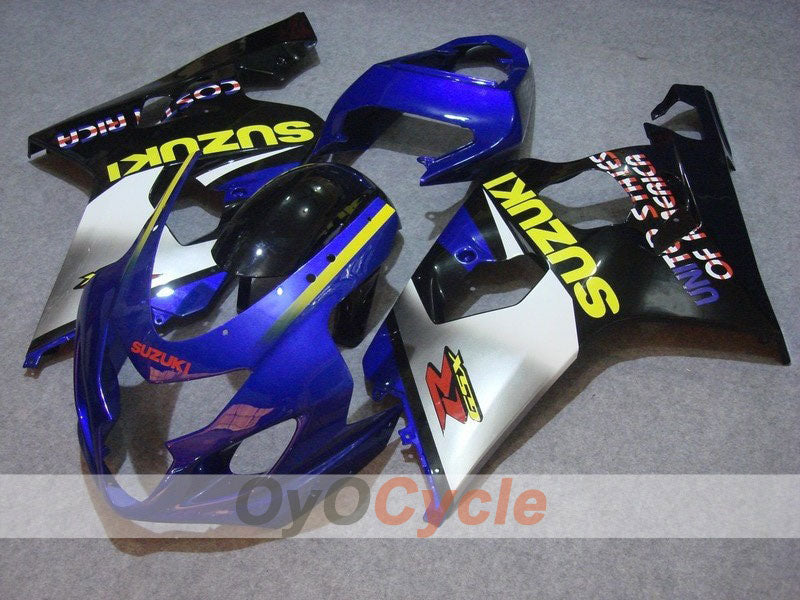Injection Fairing kit for 04-05 GSXR600 - Blue, Black - Factory Style #OYO87901360 Main image
