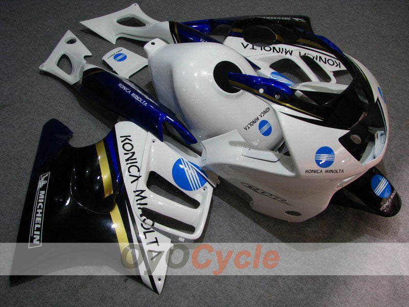 Injection Fairing kit for 97-98 CBR600F3 - White, Black - Konica Minolta, MICHELIN #OYO87900070 Main image