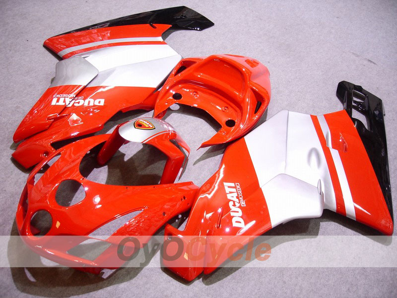 Injection Fairing kit for 03-04 Ducati 749 - Red, Silver - Factory Style #OYO87902121 Main image