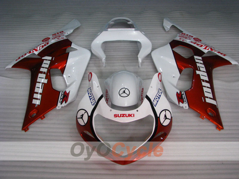 Injection Fairing kit for 00-03 GSX R750 - Red, White - MOTUL #OYO87905145