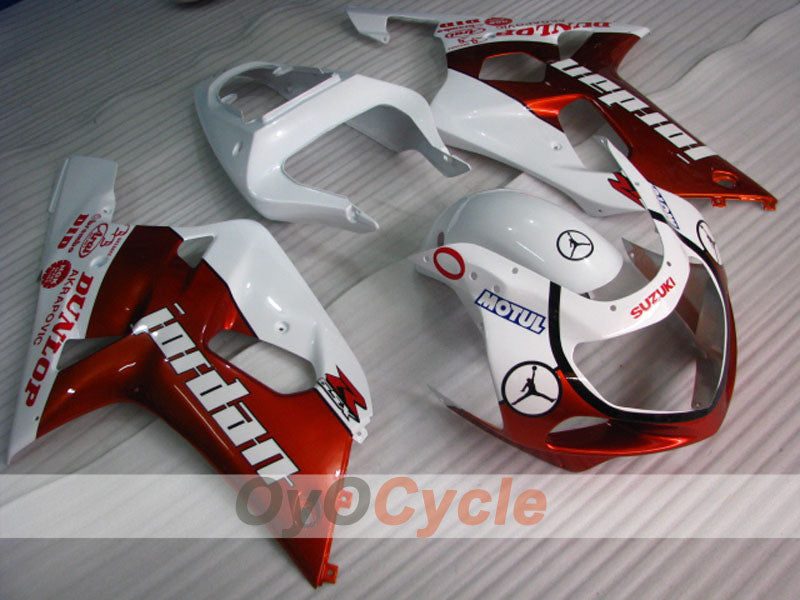Injection Fairing kit for 00-03 GSX R750 - Red, White - MOTUL #OYO87905145