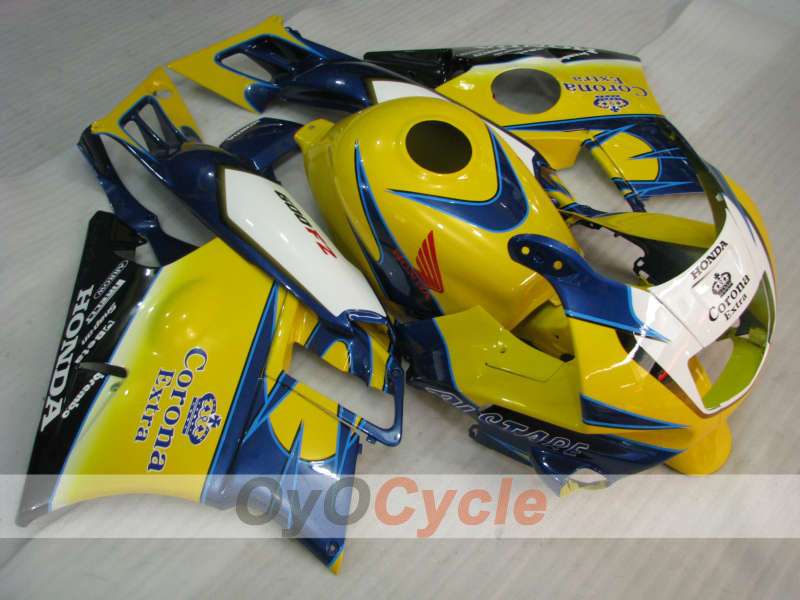 Fairing kit for 91-94 Honda CBR600 F2 - Yellow, Blue - Corona #OYO87903050 Main image