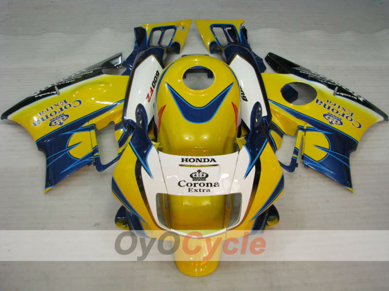 Fairing kit for 91-94 Honda CBR600 F2 - Yellow, Blue - Corona #OYO87903050