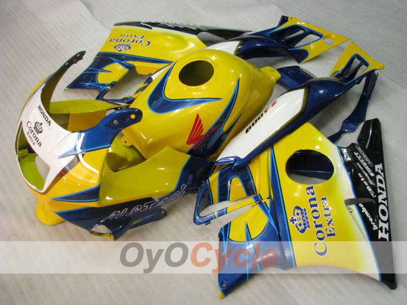 Fairing kit for 91-94 Honda CBR600 F2 - Yellow, Blue - Corona #OYO87903050